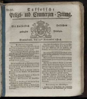 Nr. 93, Sonnabend den 19ten November. 1814