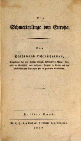 Die Schmetterlinge von Europa, 3. Nachtschmetterlinge
