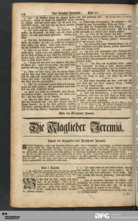 Die Klagelieder Jeremia.