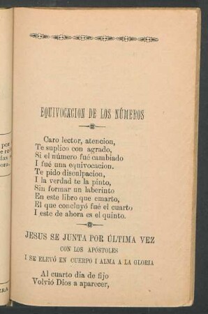 Equivocación de los números