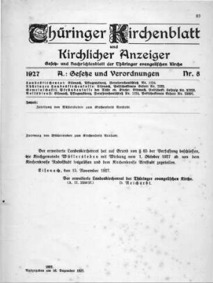 Nr. 8 : 16. Dezember 1927