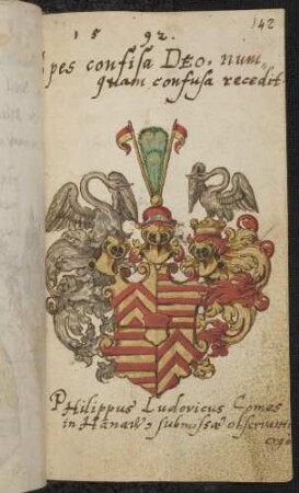 Graf Philipp Ludwig (II.) von Haunau(-Münzenberg) (1576-1612), Eintrag 1592