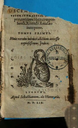 Decem regionem veteris Graeciae descriptio : totidem libris comprehensa, 1