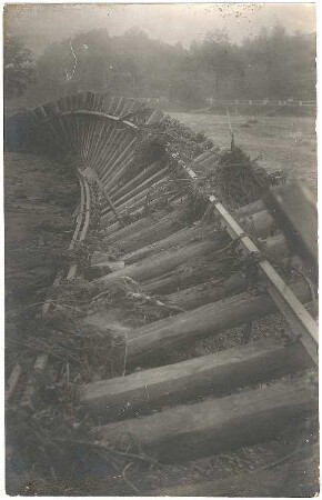 Bad Gottleuba-Berggießhübel-Gottleubatal (Landschaft). Katastrophengebiet nach Unwetter, Ansichtskarte (Repro-Negativ:df_0752178)