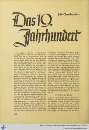 Das 19. Jahrhundert.