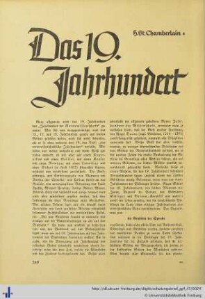 Das 19. Jahrhundert.