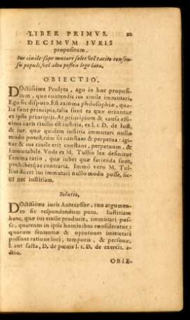 Decimum Iuris propositum.