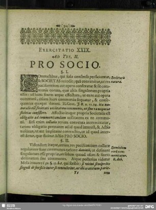 Exercitatio XXIX. Ad Tit. II. Pro Socio
