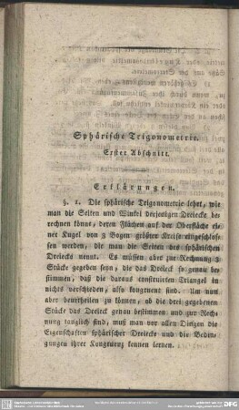 Sphärische Trigonometrie