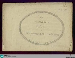 VIII Variazioni per il Forte Piano