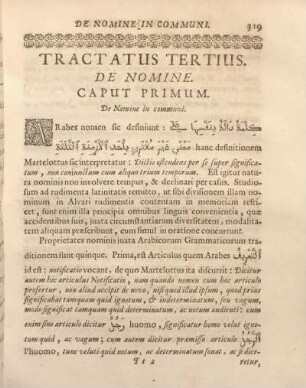 Tractatus Tertius. De Nomine.
