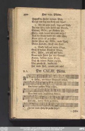 Der CXLIII. Psalm.