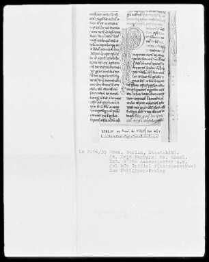 Ambrosius, Commentarii in epistulas Pauli und anderes — Initiale P (hilipensibus), Folio 60 verso