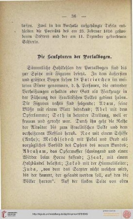 Die Sculpturen der Portalbogen