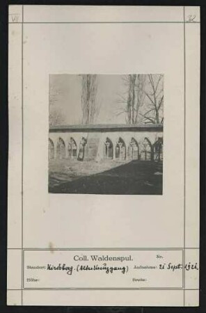 Kreuzgang Standort: Kirchberg (Kloster)