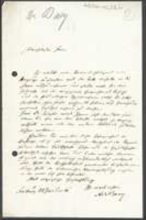 Brief von Anton de Bary an Unbekannt