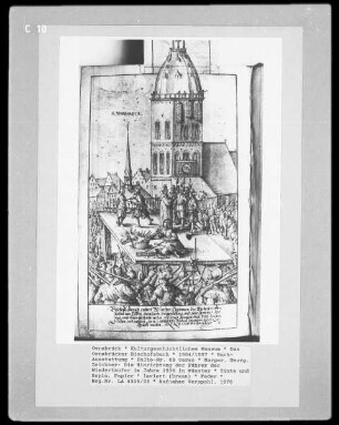 Das Osnabrücker Bischofsbuch — Die Hinrichtung der Führer der Wiedertäufer im Jahre 1536 in Münster, Folio 69verso