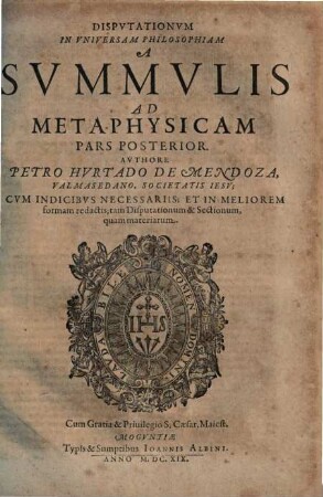 Disputationes in universam philosophiam a summulis ad metaphysicam, 2