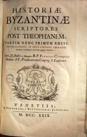 Byzantinae historiae scriptores : in unum corpus redacti. 5., Scriptores post Theophanem, Cedrenus, Scylitzes Curop.