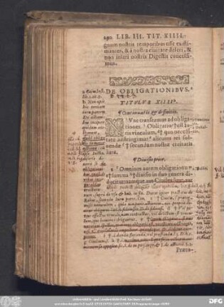 De Obligationibus. Titulus XIIII.