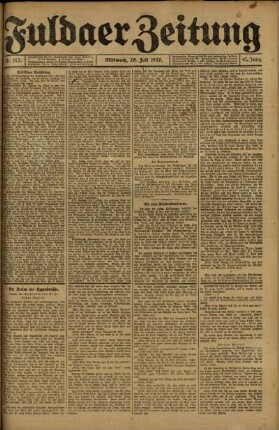 Ausgabe vom Mittwoch, den 28. Juli 1920.