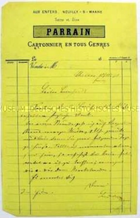 Brief an Bernhard Rostosky von Ludwig