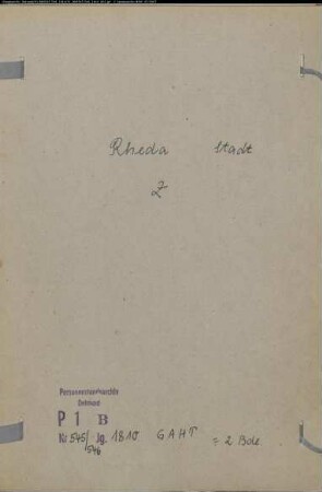 Zivilstandsregister der Gemeinde Rheda, Kreis Wiedenbrück (GAHT 1810) (Gemeinde: Gemeinde Rheda)