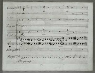 Arie des Rübenzahl, 1. Akt, Beginn Allegro assai, Seite 56 der Partitur