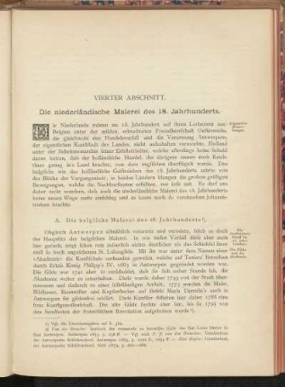 Vierter Abschnitt. Die niederländische Malerei des 18. Jahrhunderts.