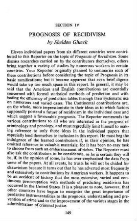 149-175, Prognosis of Recidivism