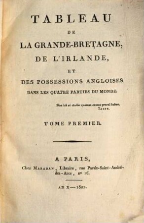 Tableau de la Grande-Bretagne, 1