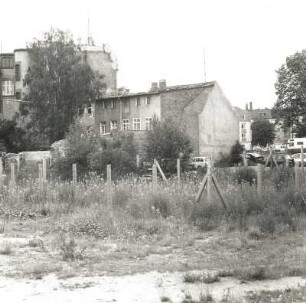 Cottbus, Thälmannplatz 46. Adventgemeinde. Hofansicht