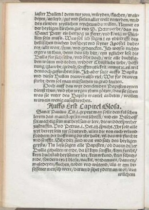 Auffs Erst Capitel Glosa.