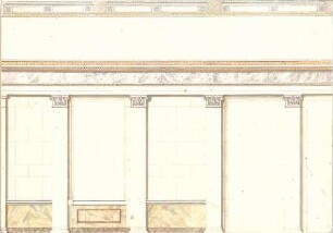 Gärtner, Friedrich von; Athen (Griechenland); Königliche Residenz (Athener Schloss) - Wanddekoration (Ansicht)