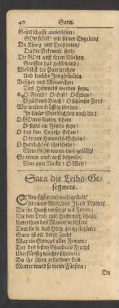 [2.] Sara die Leibs-Gesegnete
