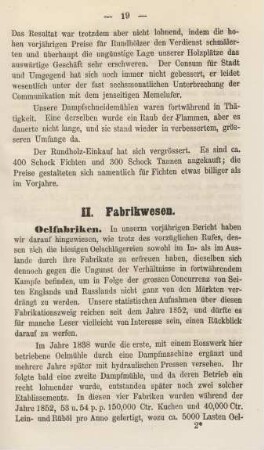 II. Fabrikwesen.