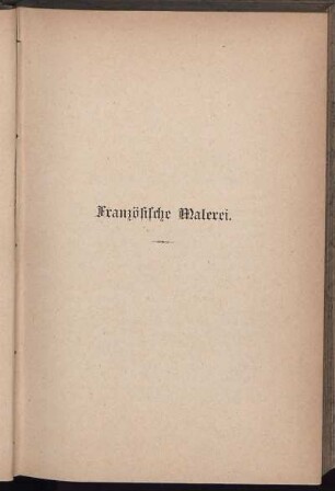 Französische Malerei.