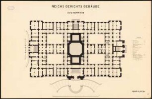 Reichsgericht, Leipzig: Grundriss Souterrain