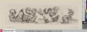 Ornament mit Tritonen und Delphinen