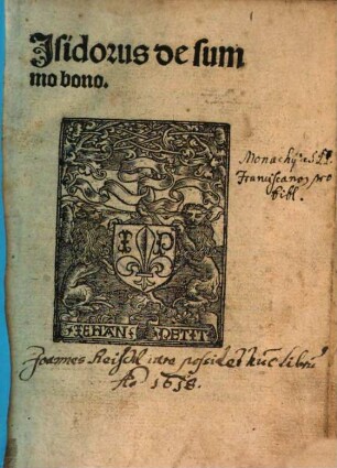 De Summo bono et soliloquiorum eius liber
