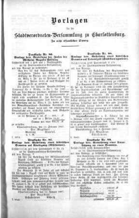 In nicht öffentlicher Sitzung (86,87,88,89.), 27. Februar 1907