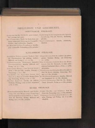 Philologie und Geschichte.