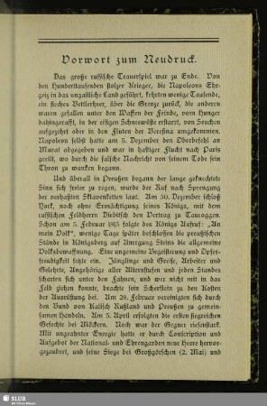 Vorwort zum Neudruck