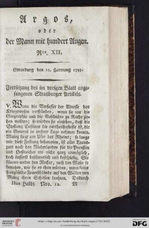 Nro. XII