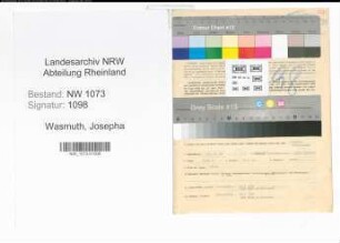 Entnazifizierung Josepha Wasmuth , geb. 27.01.1896 (Lehrerin)