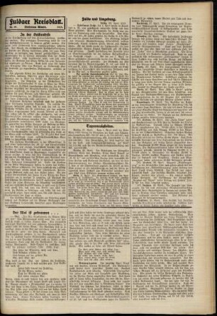 Dritte Ausgabe vom Mittwoch, den 30. April 1913.
