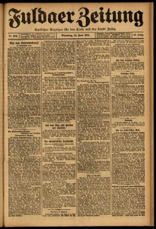 Ausgabe vom Dienstag, den 14. Juni 1921.