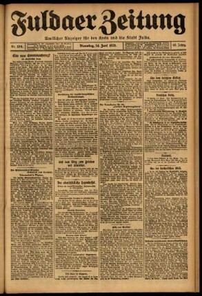 Ausgabe vom Dienstag, den 14. Juni 1921.