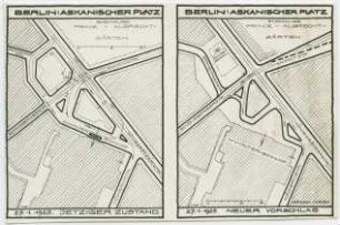 Askanischer Platz, Berlin-Kreuzberg Verkehrsregulierungsvorschläge: Ist-Zustand und Umarbeitungsvorschlag der Verkehrsführung