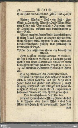 Vor die Geschwär deß Mundes